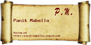 Panik Mabella névjegykártya